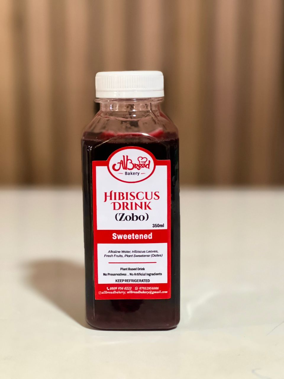 Hibiscus Drink (Zobo): Sweetened