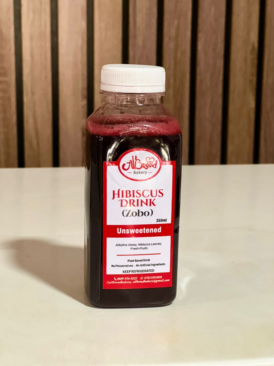 Hibiscus Drink (Zobo): Unsweetened